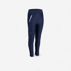 Pantalon enfant d'athlétisme pour temps froid AT 500 bleu marine gris