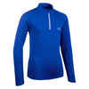 Kids' AT 100 1/2 zip long-sleeved athletics jersey - ELECTRIC BLUE