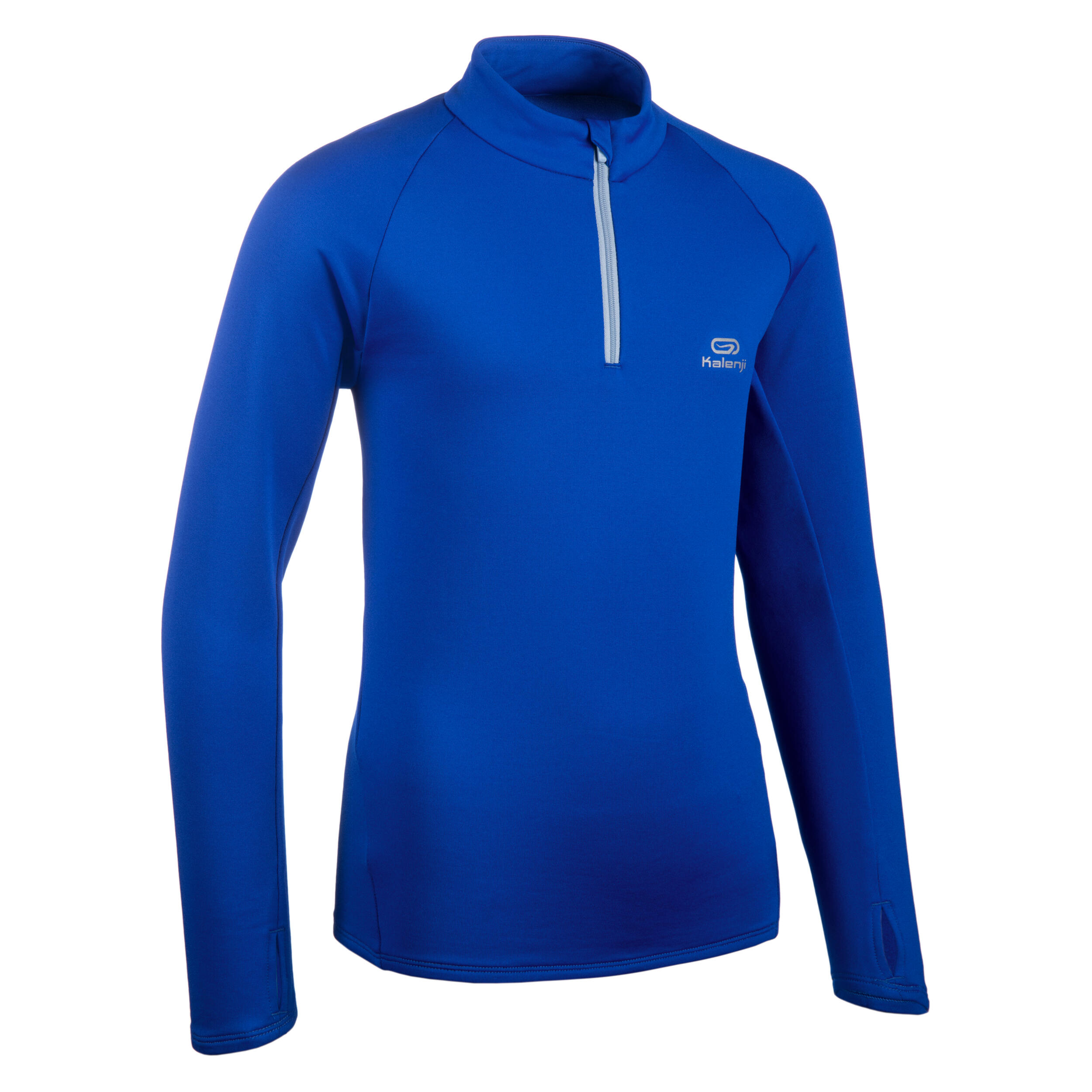 Tee Shirt manches longues running Enfant 1 2 zip chaud KIPRUN