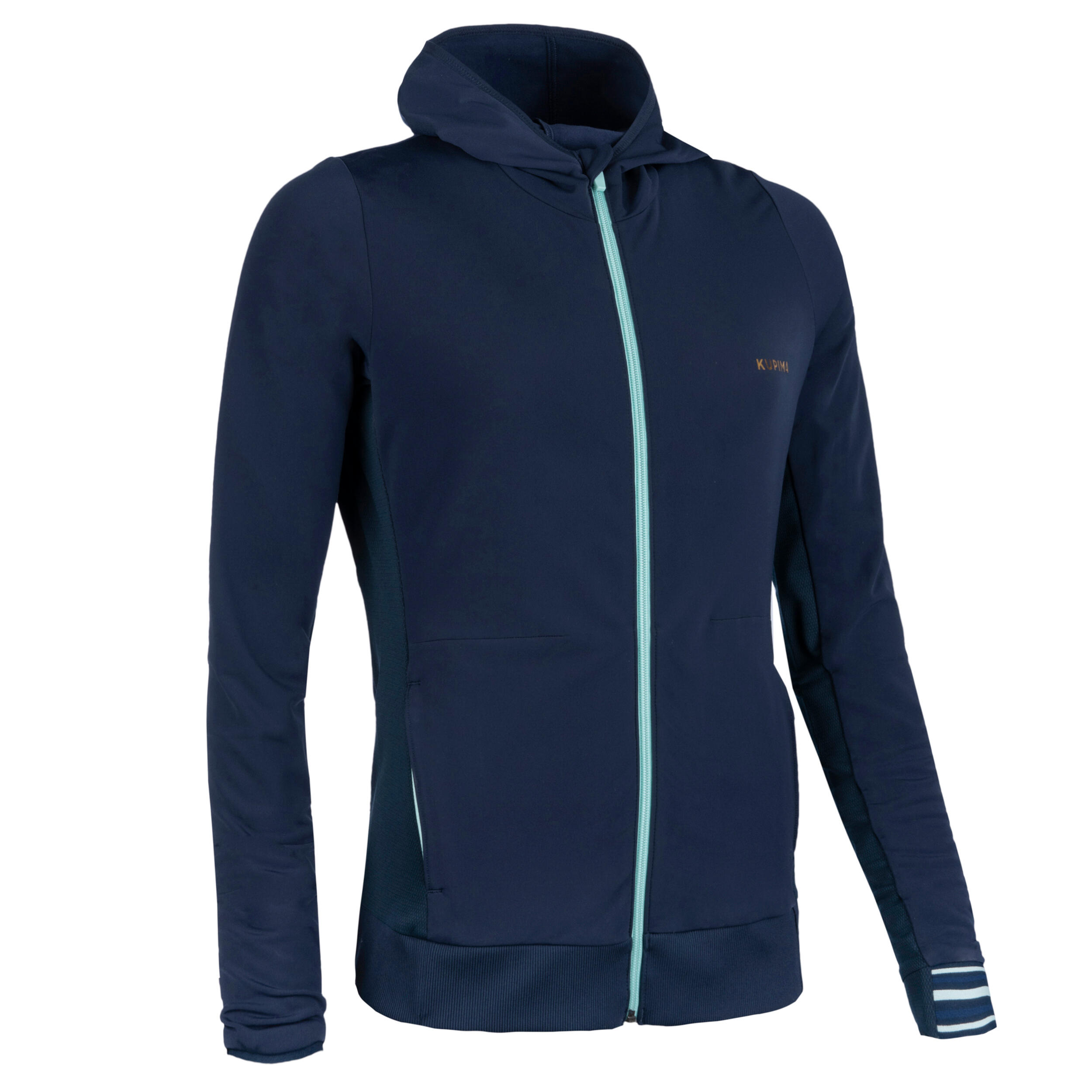 Warm Women's Athletics Jacket - Navy Blue / Light Blue 1/13