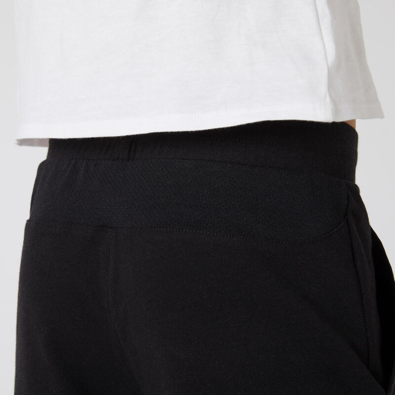 Pantalon de jogging enfant coton léger slim - 500 noir