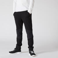 Pantalon de jogging enfant coton léger slim - 500 noir