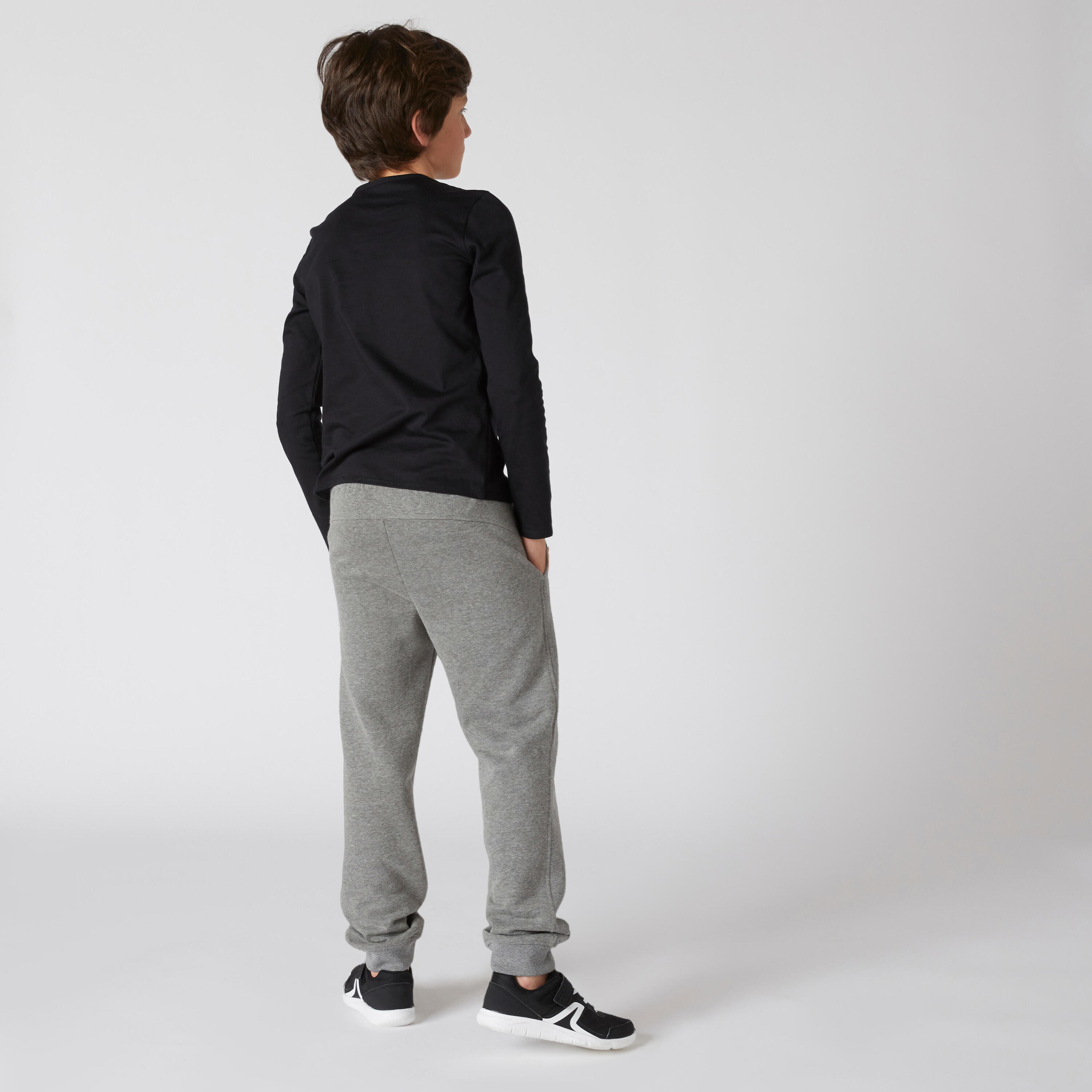 Kids' Basic Long-Sleeved T-Shirt - Black 3/3