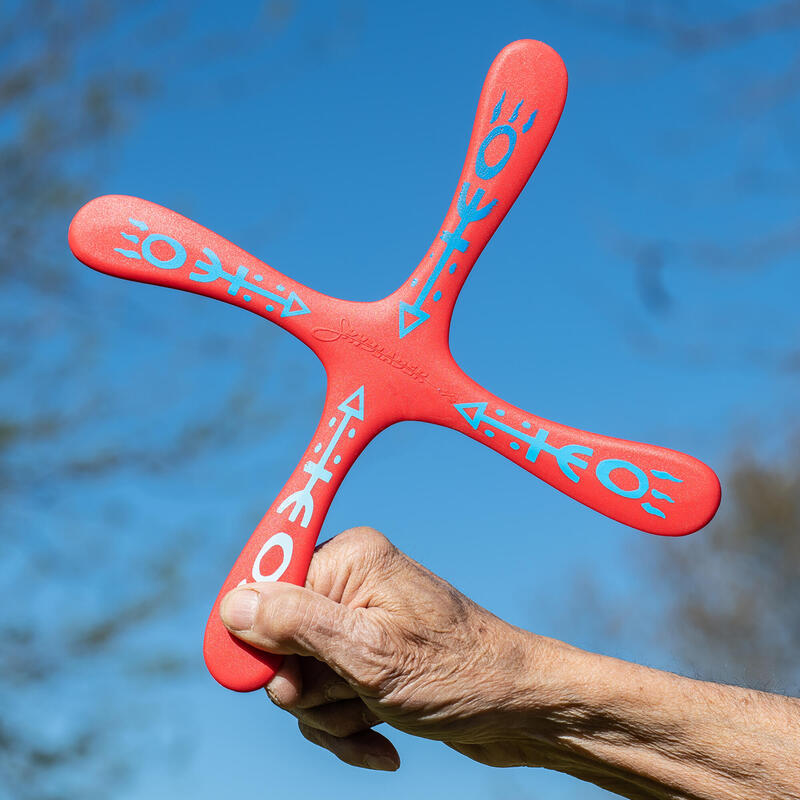 Čtyřramenný bumerang Skyblader pro praváky červený 
