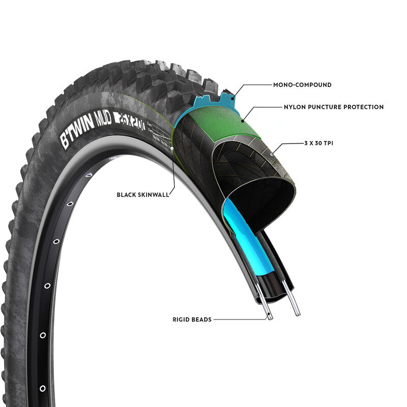 Opona rowerowa MTB MUD 5 26"x2,00 ze sztywną stopką / ETRTO 50-559