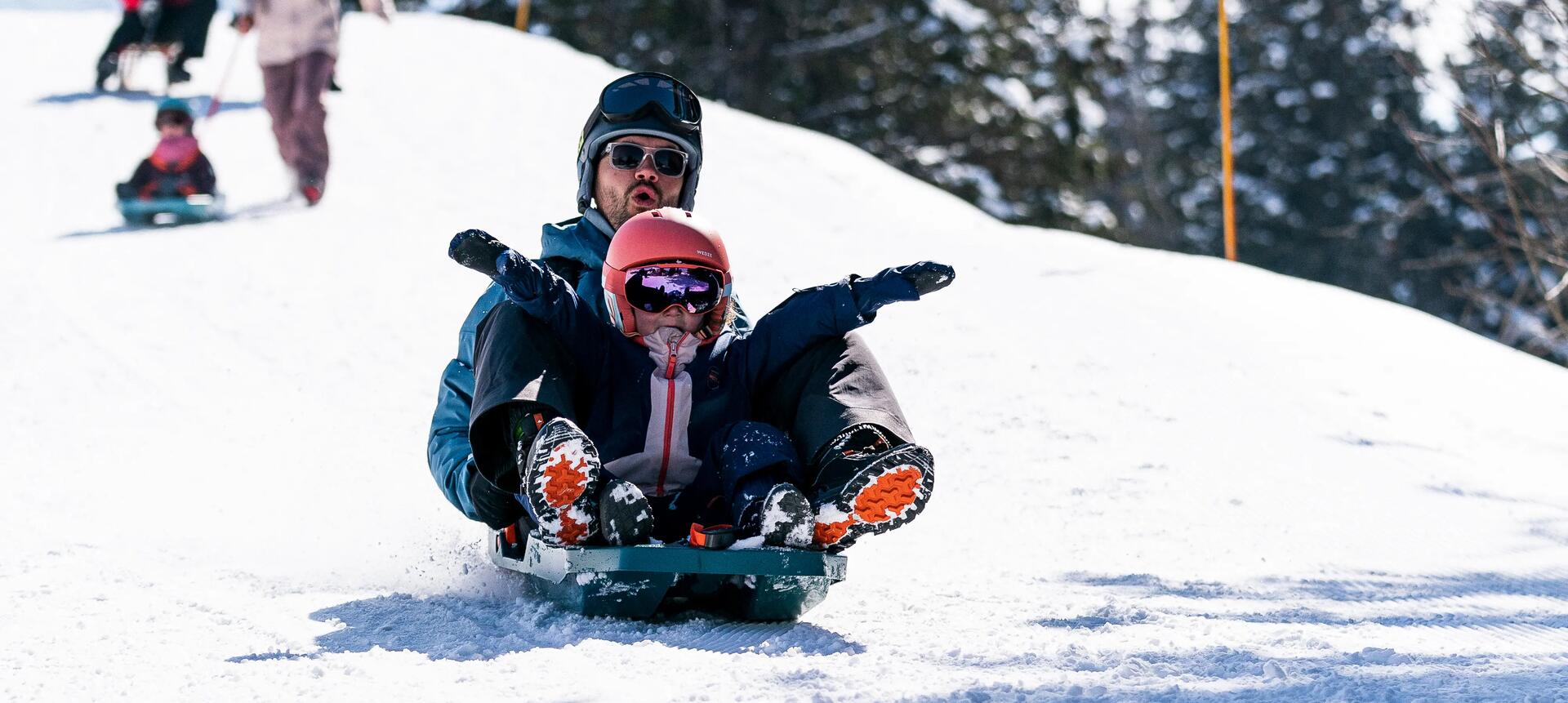 luge en famille