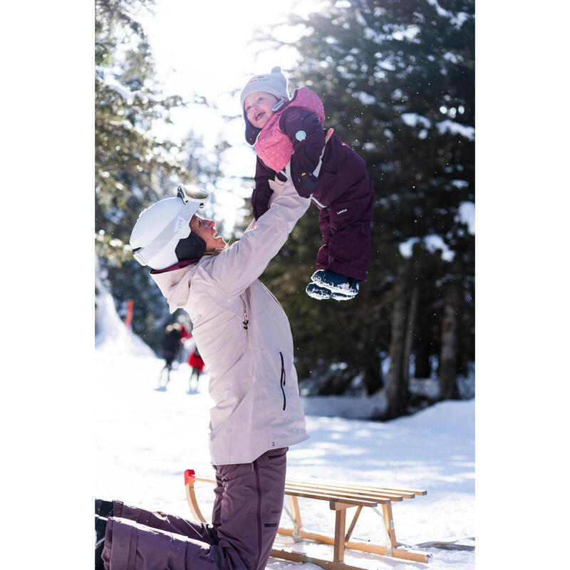 Warme ski-/sleemuts voor peuters en kleuters grijs/blauw