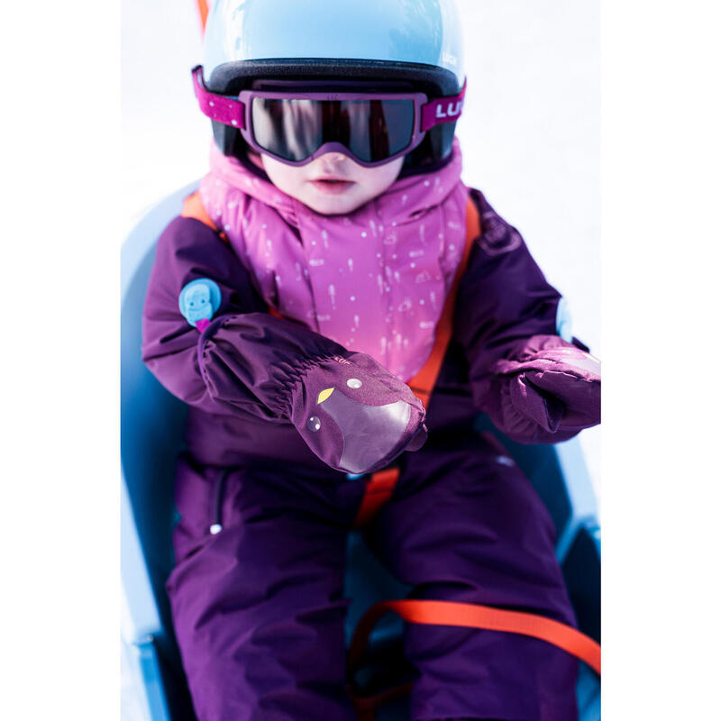 Bebek Kayak Montu - Mor / Pembe - 500 Warm Lugiklip