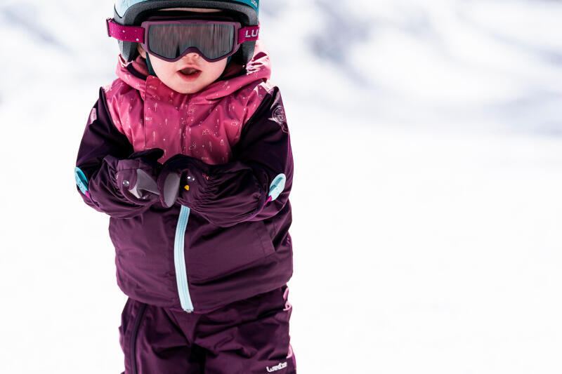 Spodnie ogrodniczki narciarskie dla dzieci Wedze 500 Warm