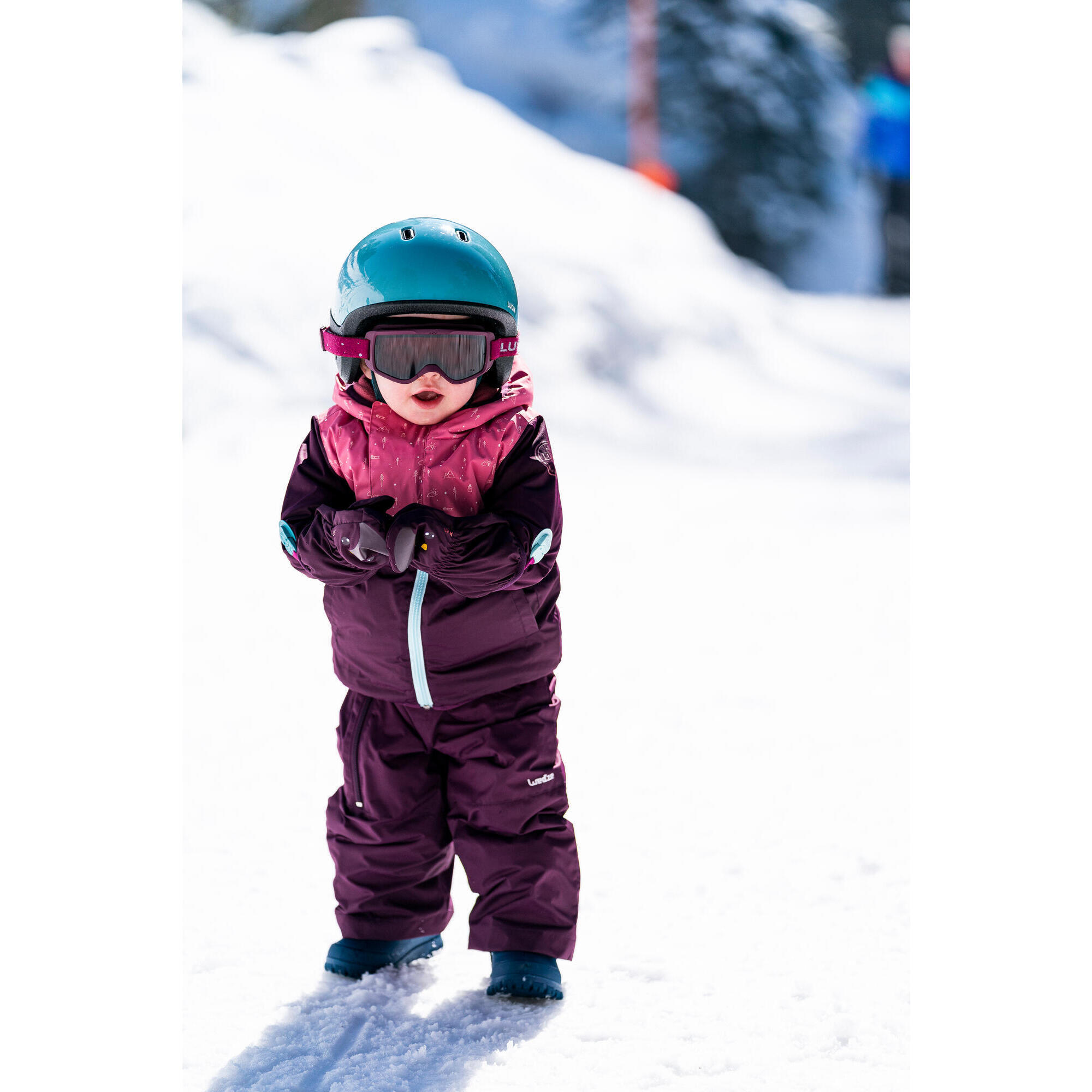 WARM BABY SKI JACKET - 500 WARM - Violet