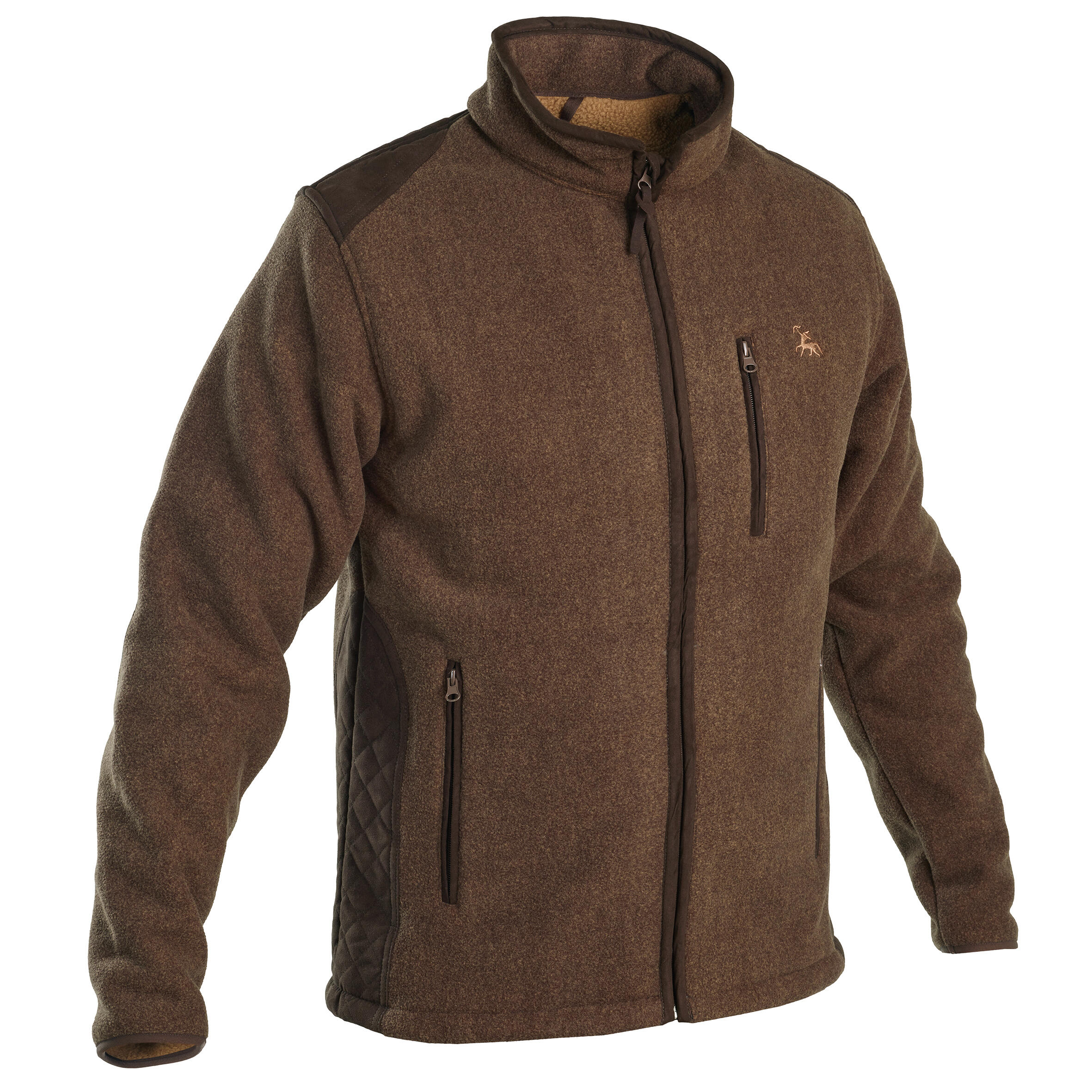 Fleece Country Sport Jacket Verney Carron - Brown 1/10