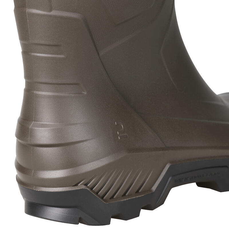 Gummistiefel Land 500 warm gefüttert braun 