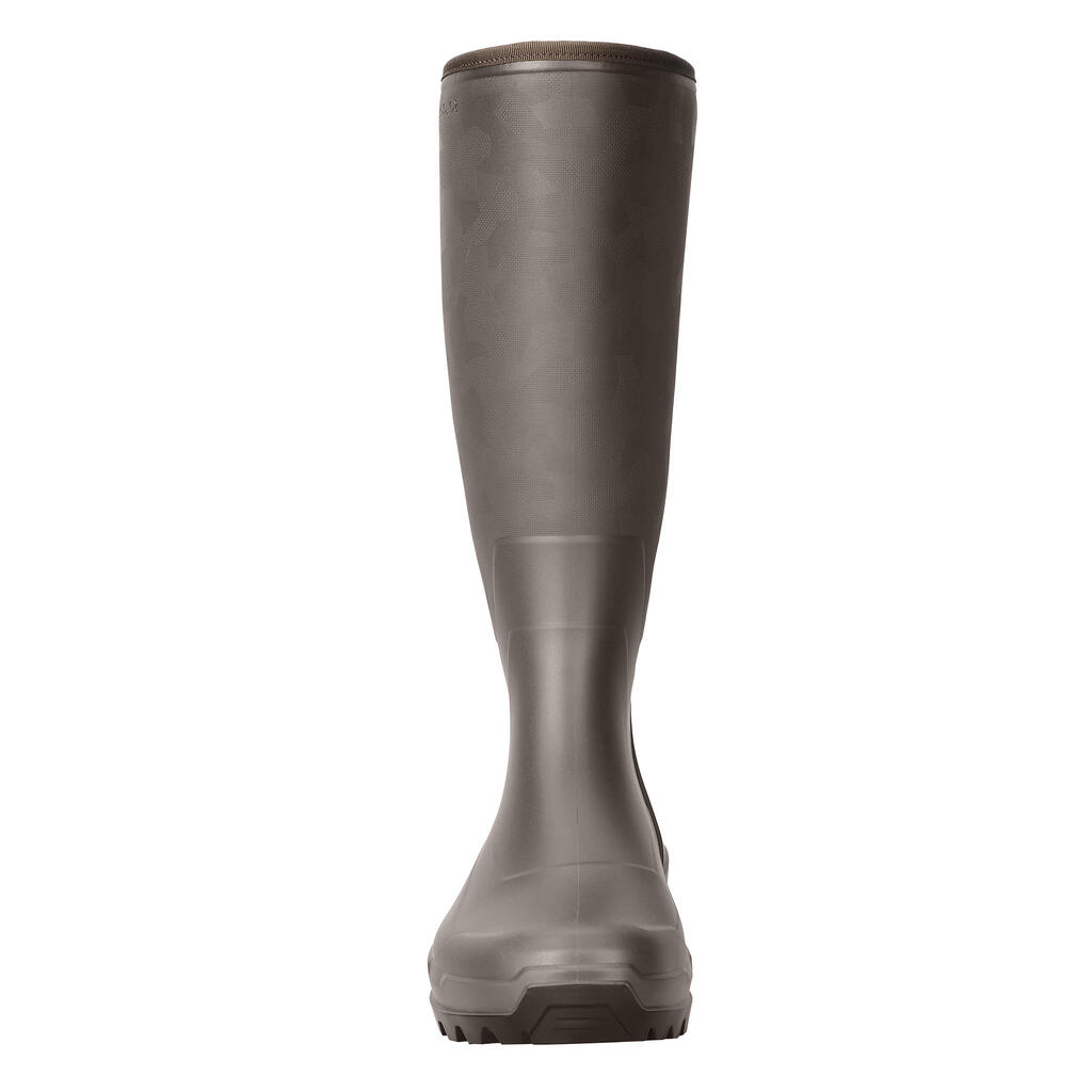 WARM FUR-LINED RAIN WELLIES LAND 500 BROWN