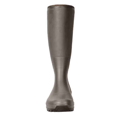 WARM FUR-LINED RAIN WELLIES LAND 500 BROWN