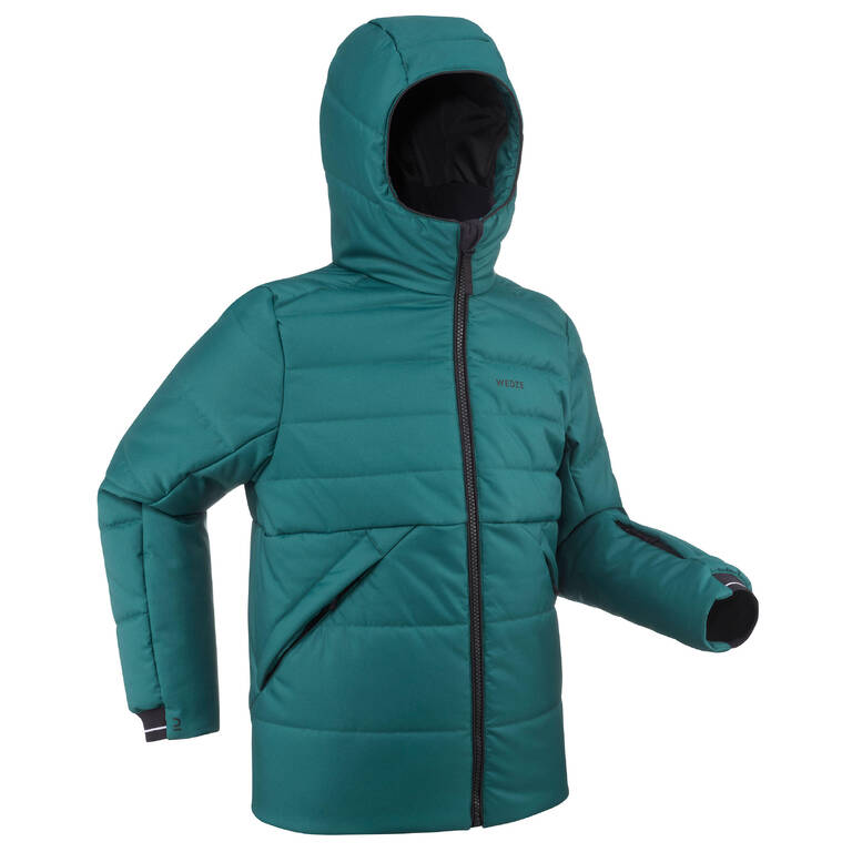 Kids’ Extra Warm and Waterproof Padded Ski Jacket 180 WARM - Green