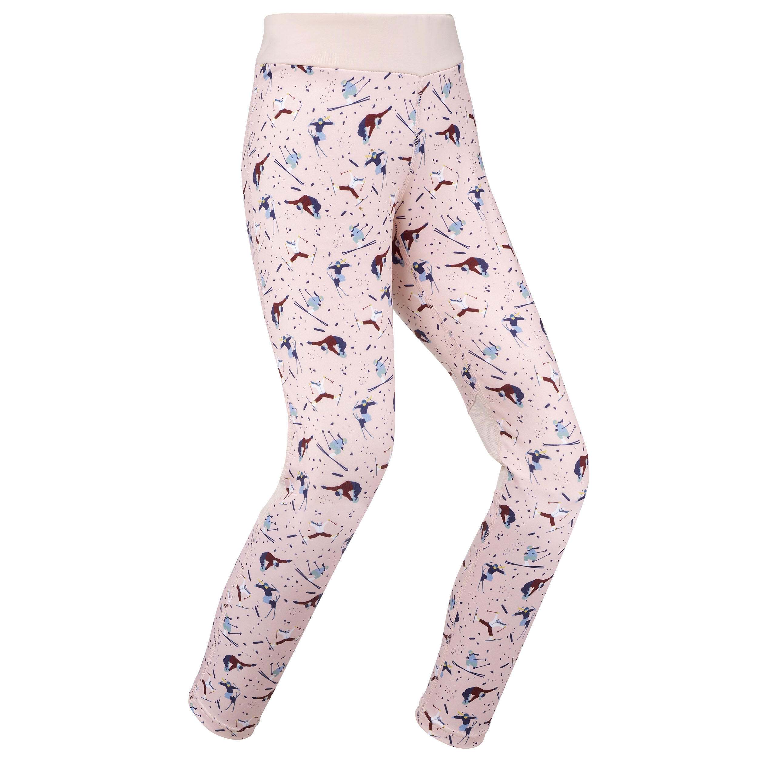 Kids’ Ski Base Layer Bottoms - 500 - Pink 2/8