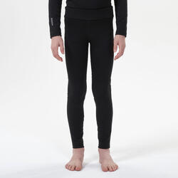 Pantalón térmico interior de esquí y nieve niños 4-14 años wedze 500 negro