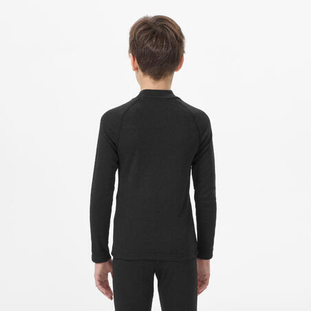 Sous-vêtement de ski enfant - BL 100 haut - noir