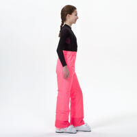 Neon roze dečje pantalone za skijanje 100