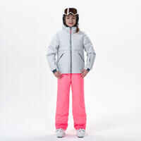 מעיל סקי לילדים חם, מרופד ועמיד במים, דגם 180 WARM - אפור