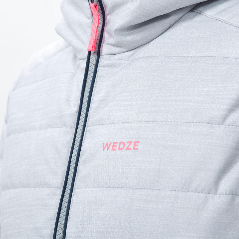 DOUDOUNE DE SKI ENFANT TRES CHAUDE ET IMPERMEABLE 180 WARM - GRISE