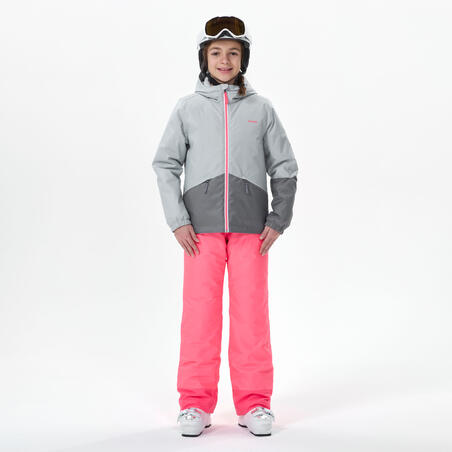 VESTE DE SKI ENFANT CHAUDE ET IMPERMEABLE  - 100 GRISE