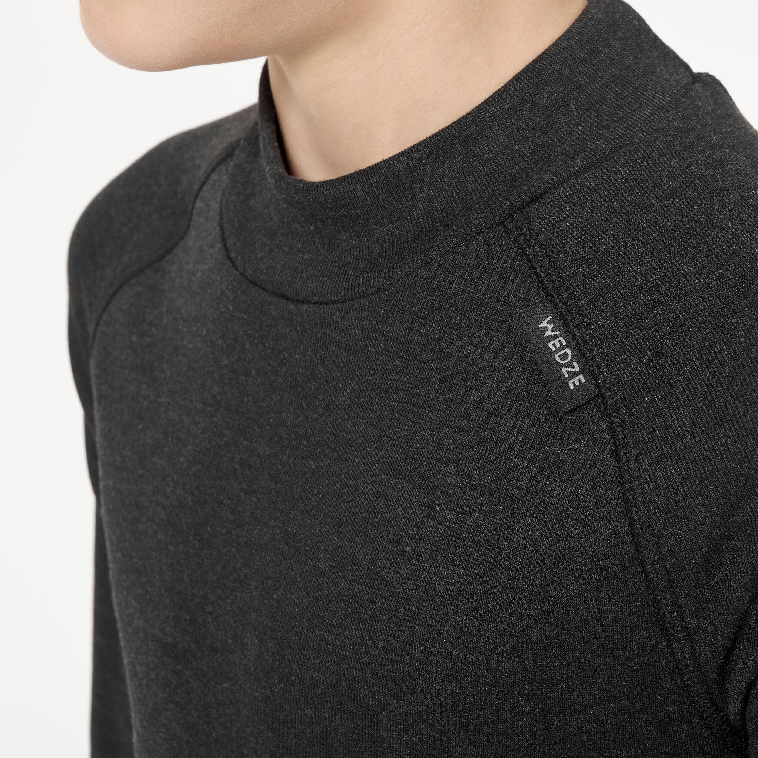 Kids' Ski Base Layer Top - BL 100 Black - WEDZE