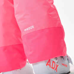 KIDS’ WARM AND WATERPROOF SKI TROUSERS - 100 NEON PINK