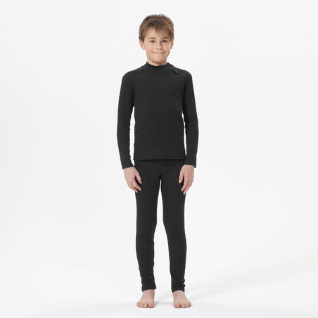 Sous-vêtement de ski enfant - BL 100 haut - noir