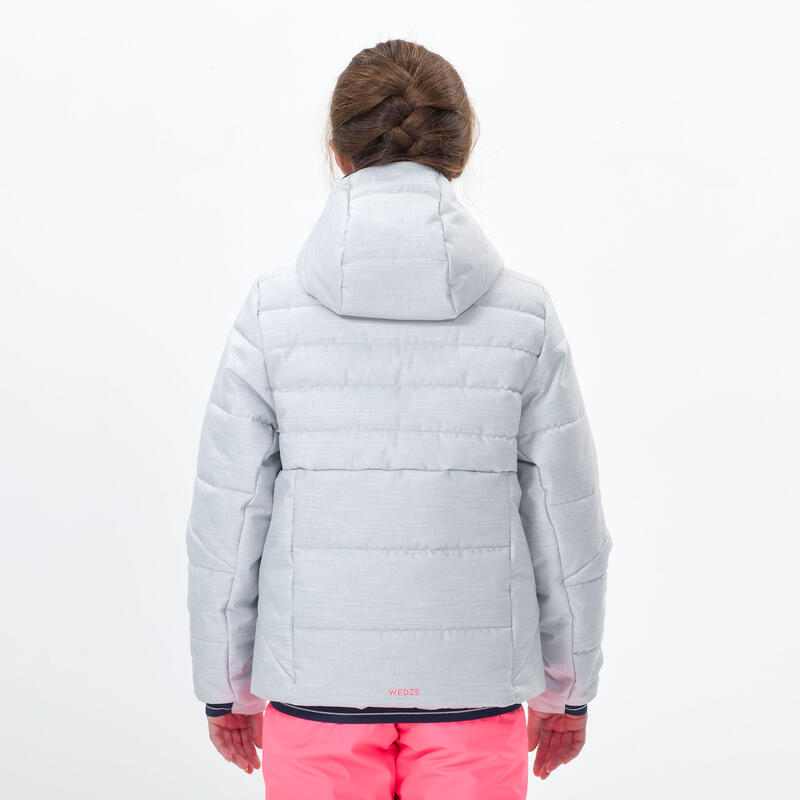 Doudoune de ski enfant chaude et imperméable - 100 warm grise