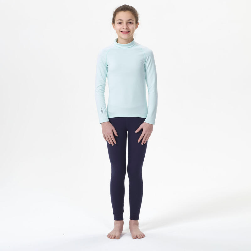 Thermoshirt voor skiën kinderen BL500 mintgroen