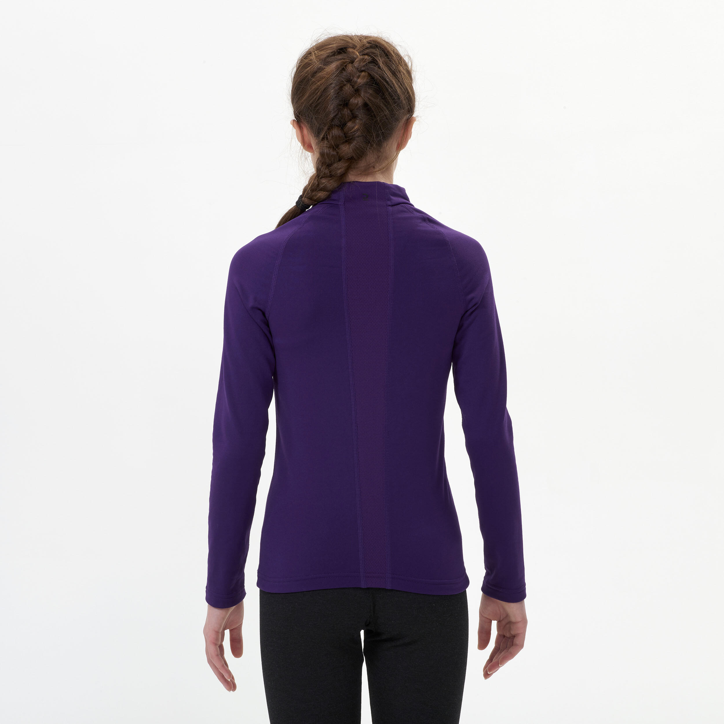 Children’s thermal ski base layer top 500 - purple  5/7