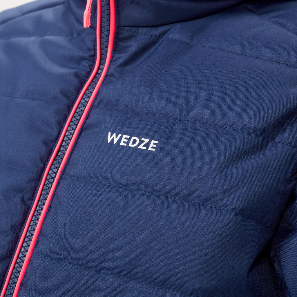 DOUDOUNE DE SKI ENFANT TRES CHAUDE ET IMPERMEABLE - 100 WARM - BLEUE MARINE