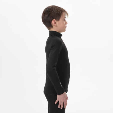 Παιδική μπλούζα εσώρουχο για σκι - BL500 - Μαύρο