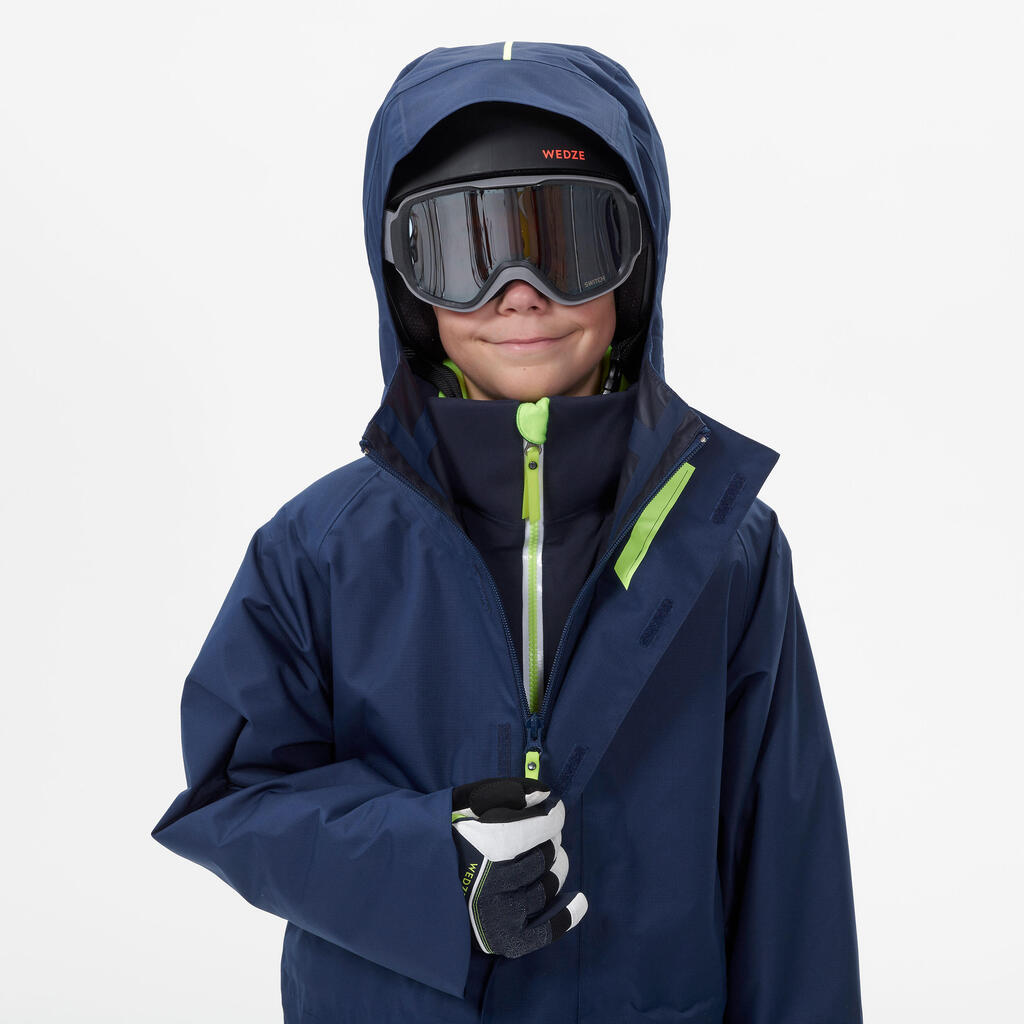Detský plášť 980 na lyžiarske preteky modrý