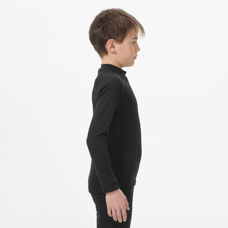 Sous-vêtement de ski enfant - BL 100 haut - noir