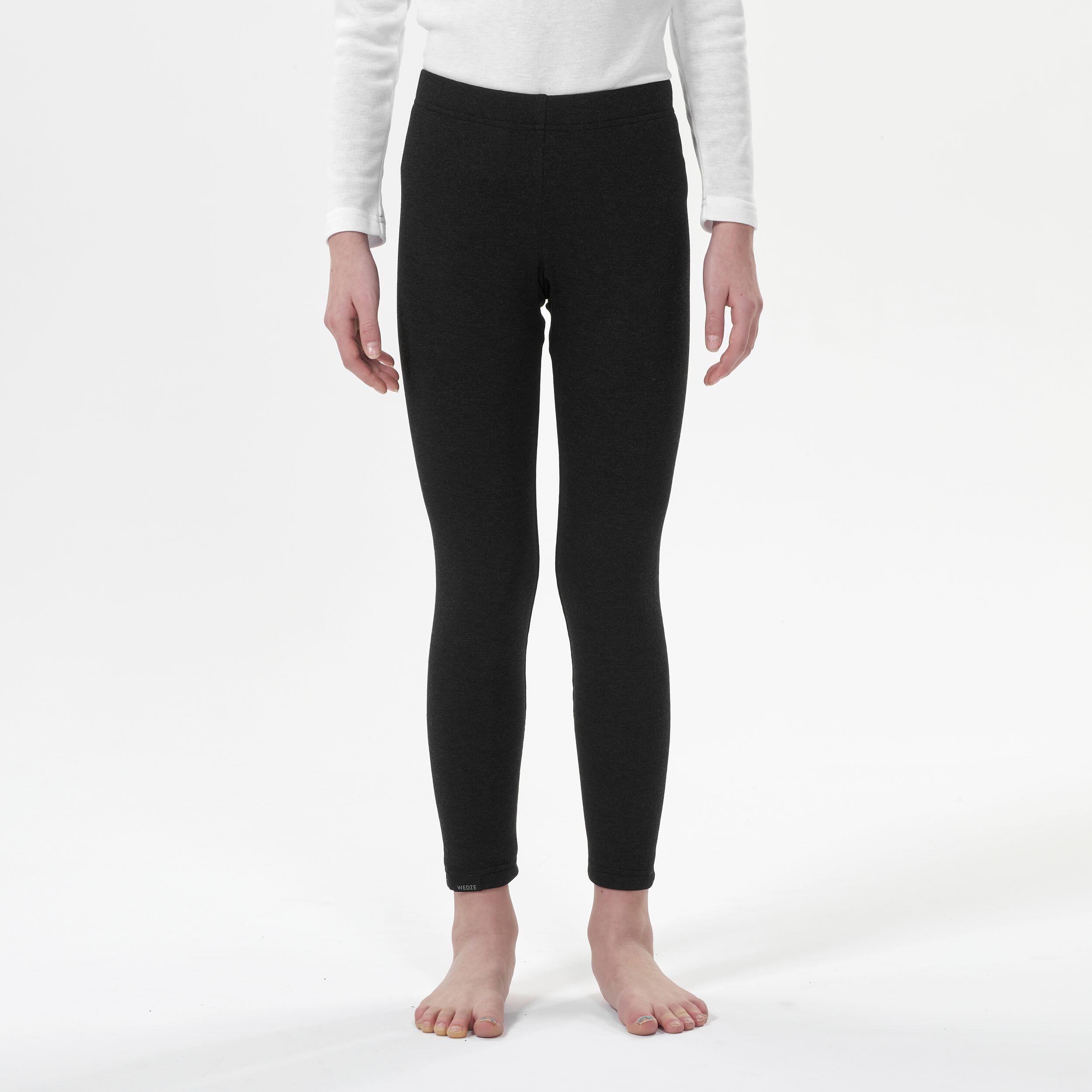 Kids' Ski Base Layer Bottoms - BL 100 Black