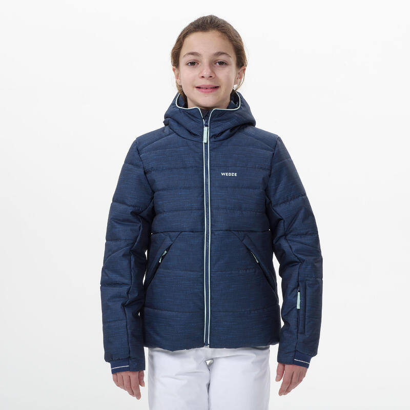 Doudoune de ski enfant chaude et imperméable - 100 warm bleu