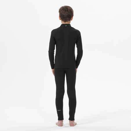 Kids' thermal ski base layer top - BL500 - black