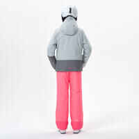 KIDS’ WARM AND WATERPROOF SKI JACKET   - 100 - GREY