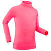 Detské lyžiarske spodné termo tričko BL500 ružové