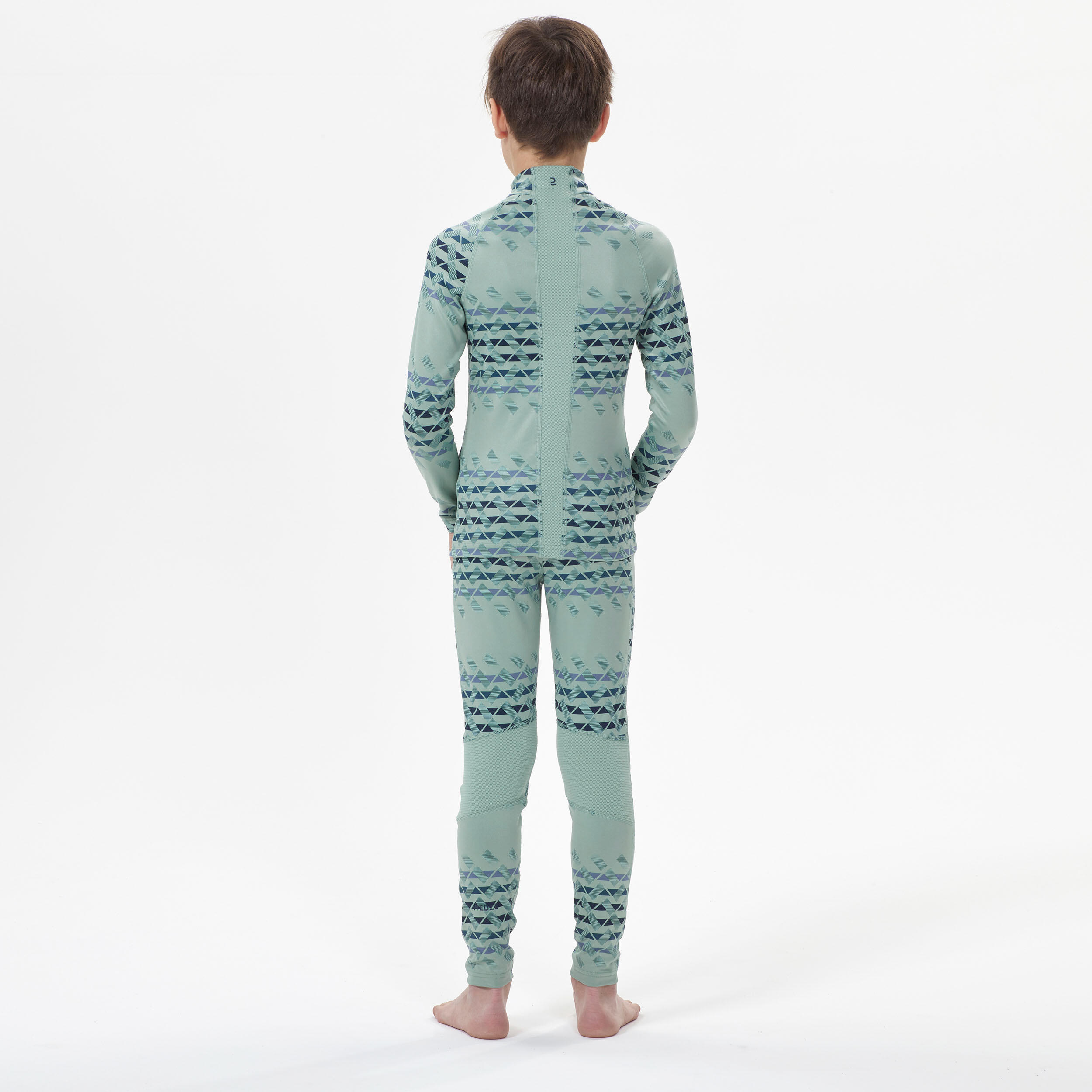 Kids’ Ski Base Layer Bottoms - 500 - Green 4/8