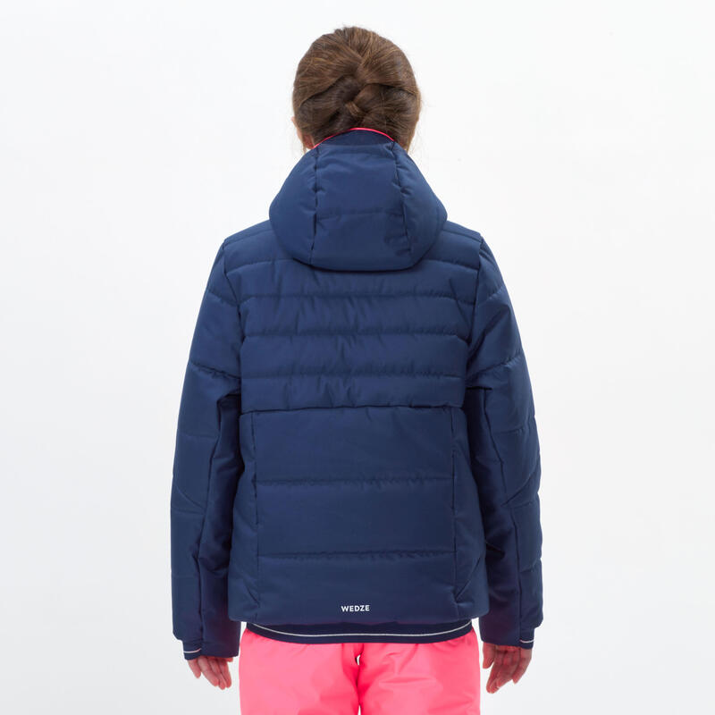 DOUDOUNE DE SKI ENFANT TRES CHAUDE ET IMPERMEABLE - 100 WARM - BLEUE MARINE