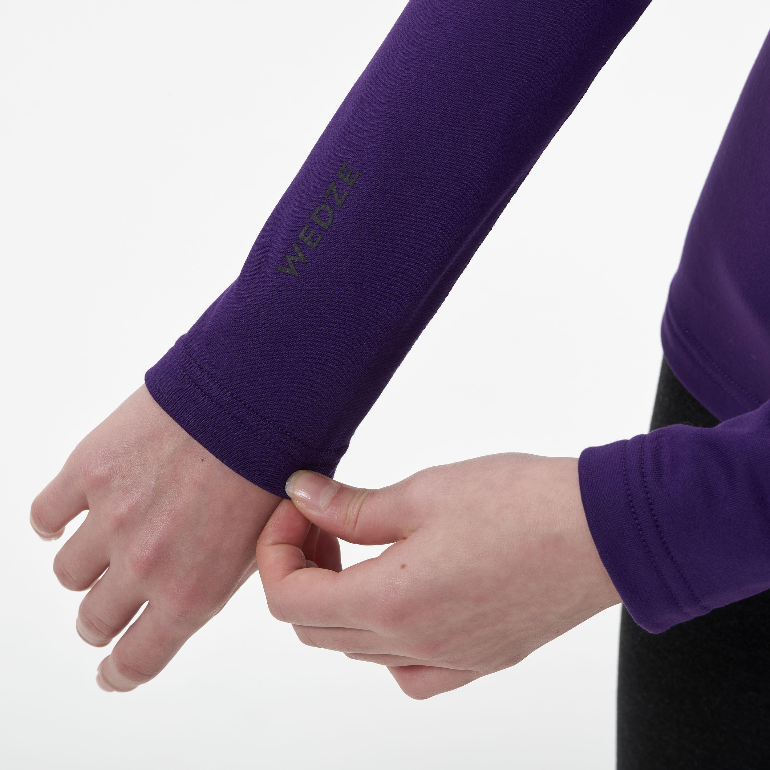 Children’s thermal ski base layer top 500 - purple  7/7