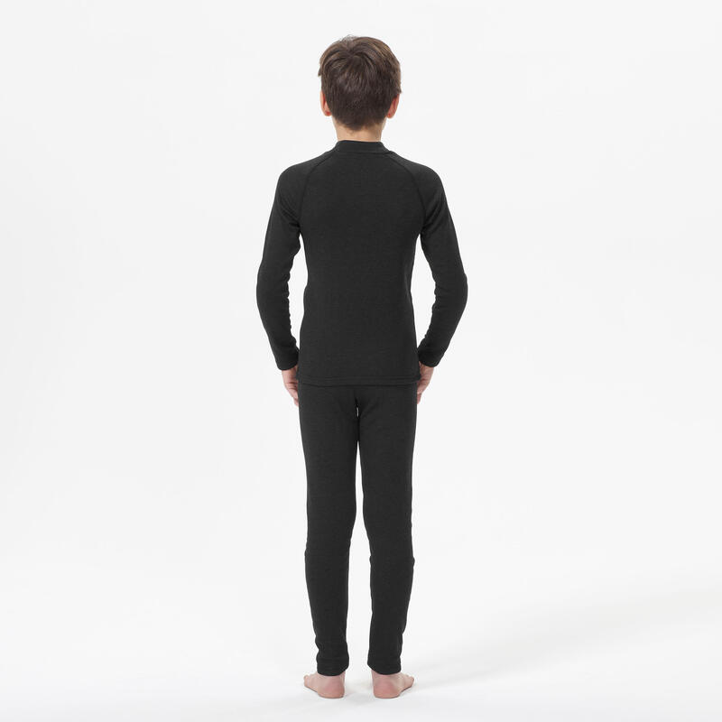 Children's skiing base layer bottoms 100 - black