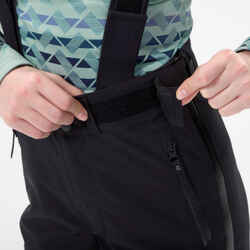 KIDS’ REMOVABLE SKI CLUB COMPETITION TROUSERS - 980 - BLACK