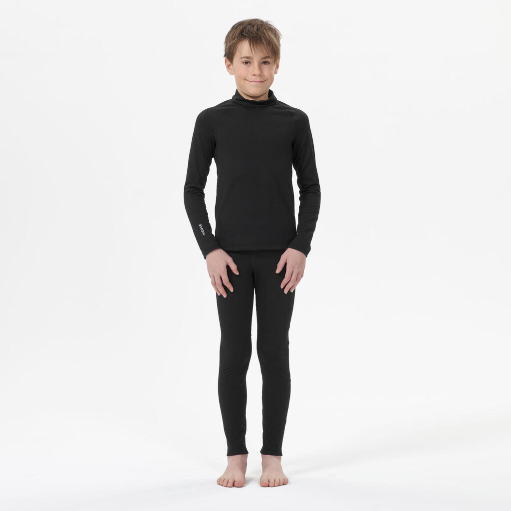 Kids’ Ski Base Layer Bottoms - BL 500 - Black