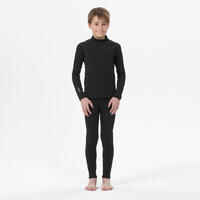 Kids' thermal ski base layer top - BL500 - black