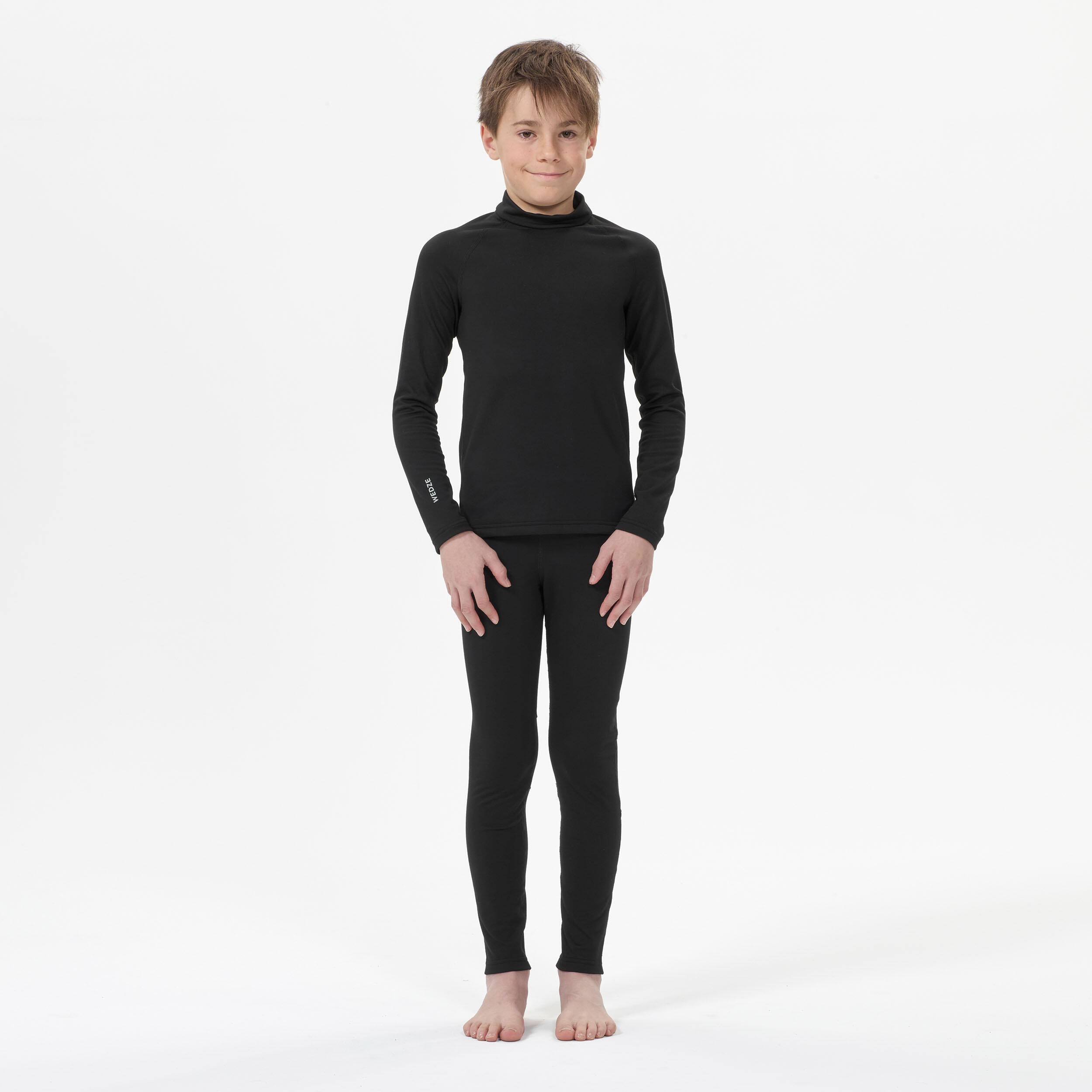 Kids’ thermal ski base layer trousers - BL 500 - black 2/7