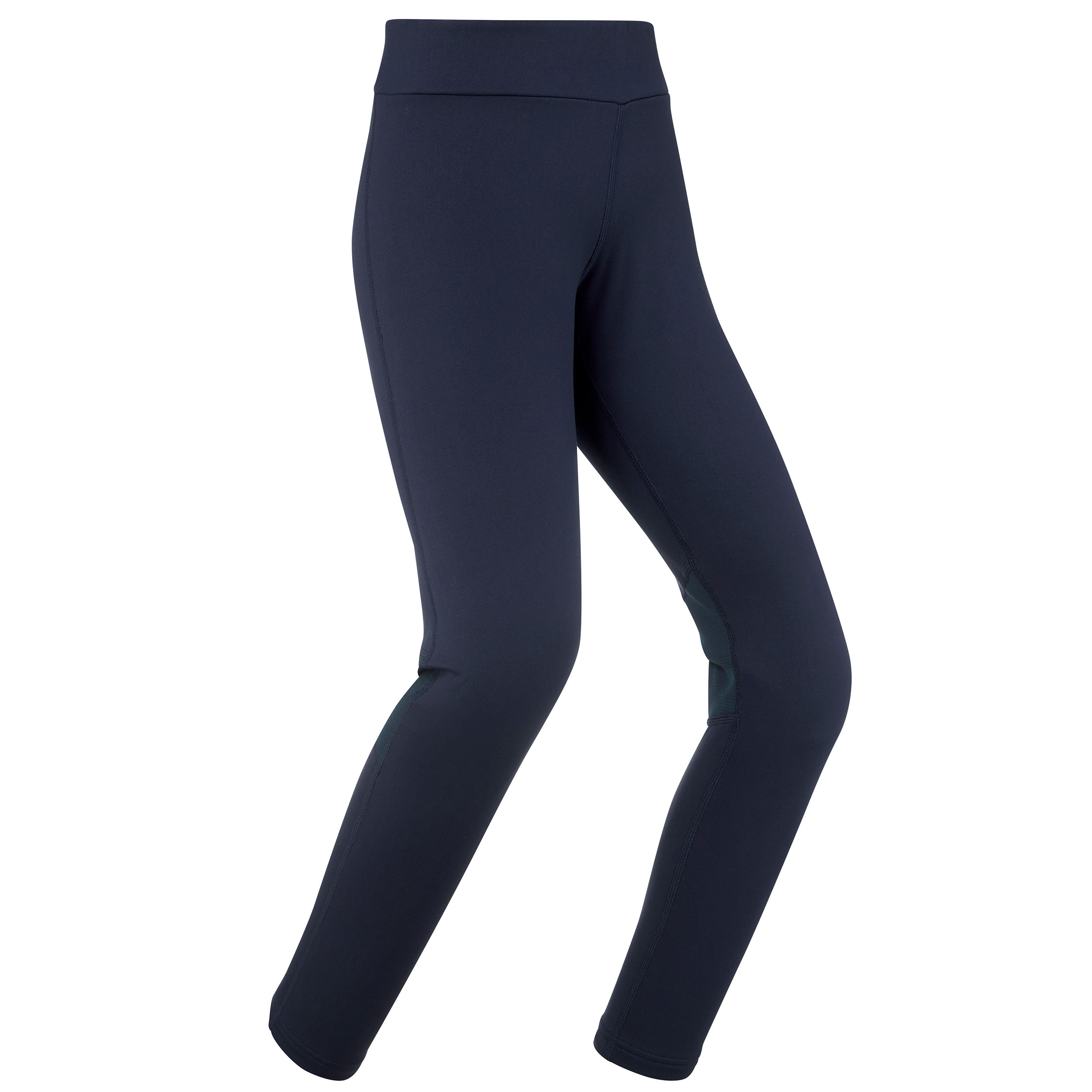 Women's 500 FFS thermal base layer 1/2 zip ski top - navy blue WEDZE